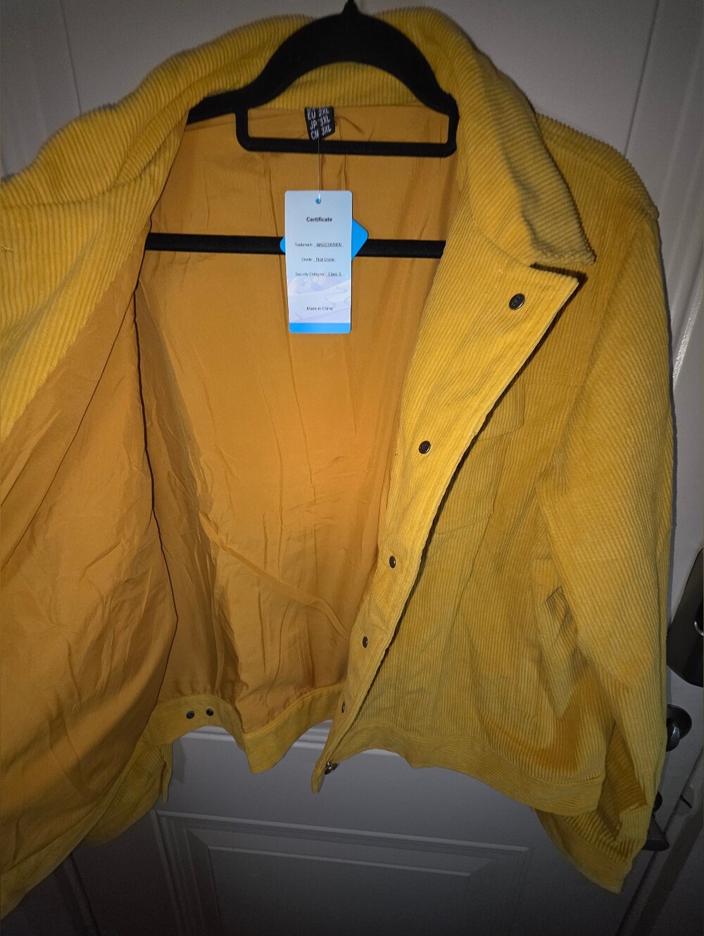 Mustard Yellow Corduroy Shacket Jacket 2XL Wide Well Boho,Western,Cowgirl - Picture 6 of 12